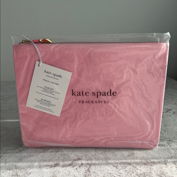 kate spade Handbags - kate spade Pink Zip Cosmetic Pouch with Gold Accents